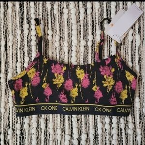 Calvin Klein Floral Bralette Size Small